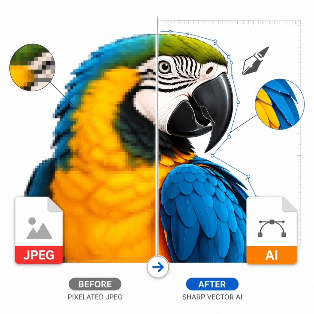 How JPEG to AI File Conversion Process Works