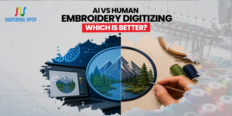 AI vs Human Embroidery Digitizing Which Is Better
